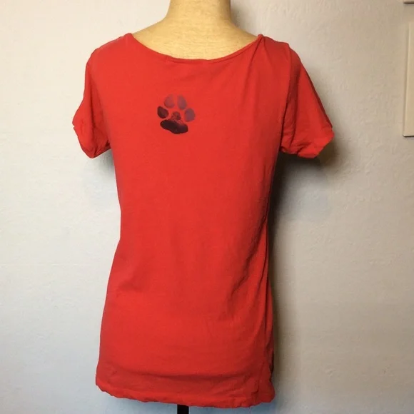 Alternative Red Painted Dog Boston Terrier T-Shirt - Picture 5 of 10